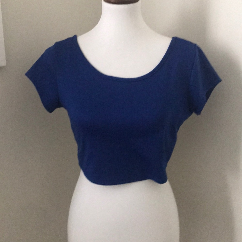 Navy Crop Top